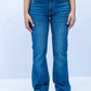 Women Flare Fit Denim Jeans - Mid Blue
