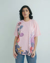 Women Graphic Oversized T-Shirt – Pink