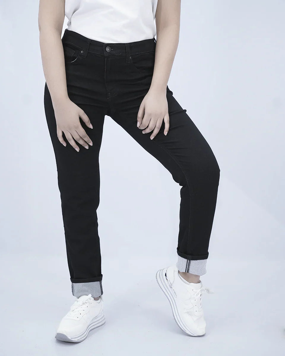 Black slim fit denim jeans