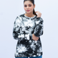 Women Sweatshirt Tie & Dye Regular Fit - Black
