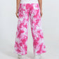 Women Tie & Dye Wide Leg Jeans – Fuchsia Pink