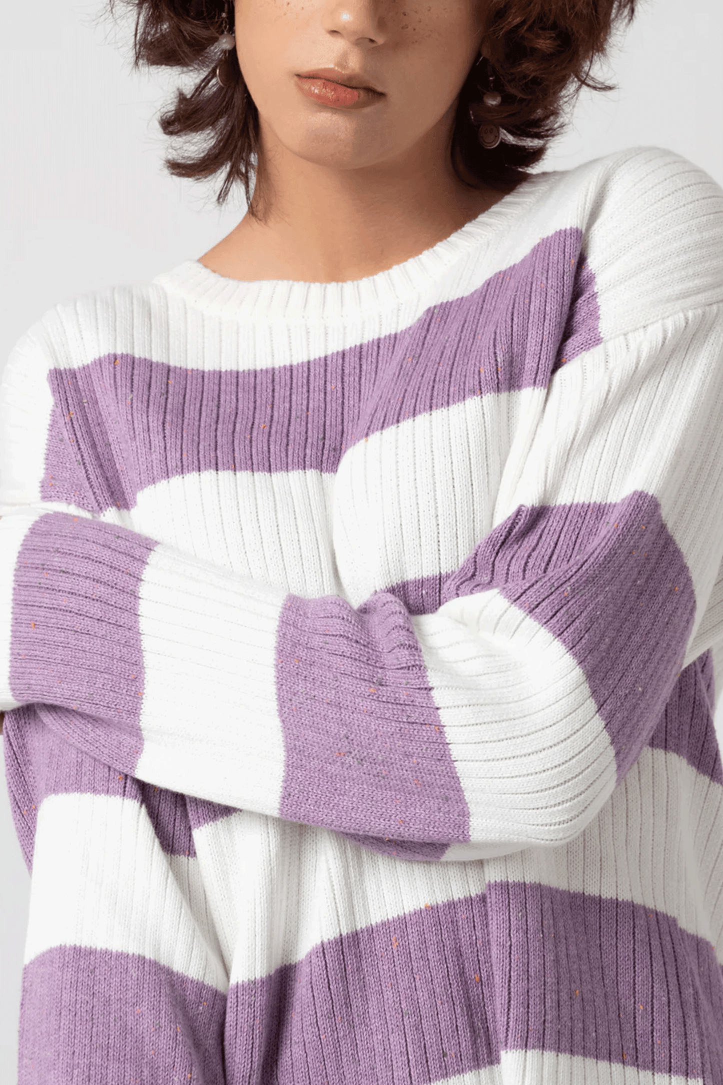 Women’s Cardigan - White & Lavender