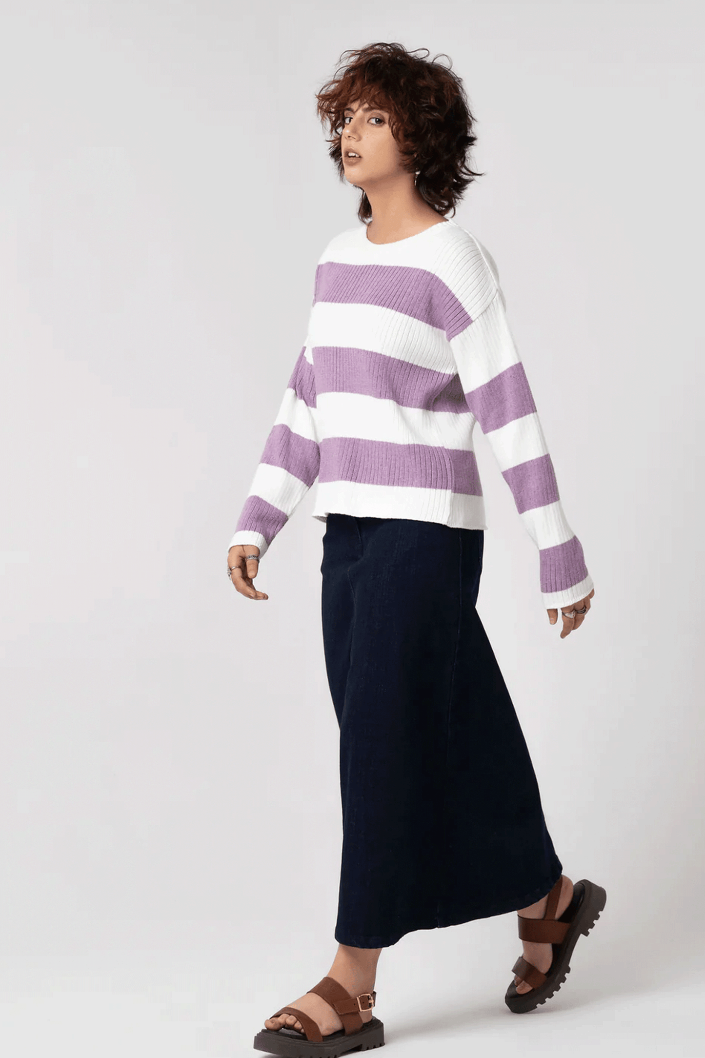 Women’s Cardigan - White & Lavender