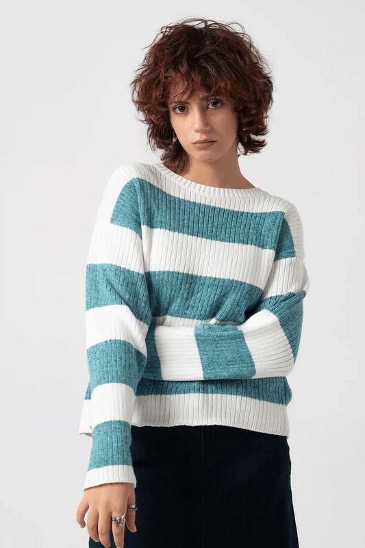 Women’s Razz Cardigan - White & Blue