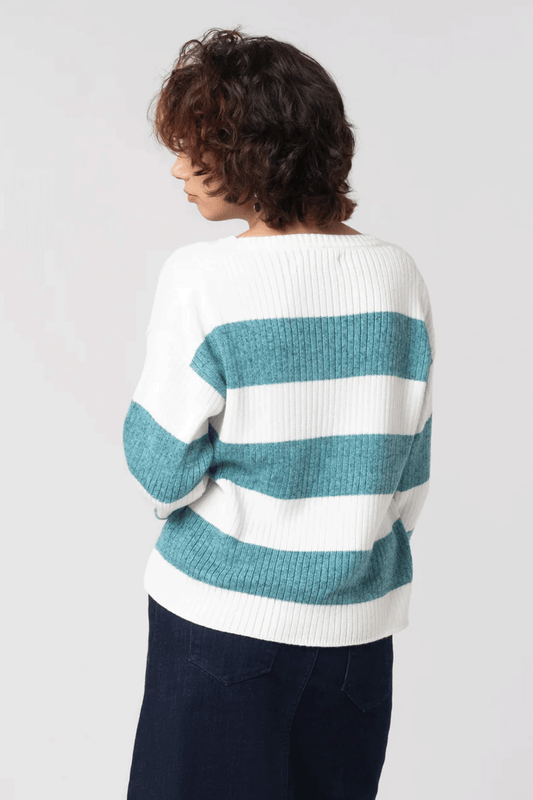 Women’s Razz Cardigan - White & Blue