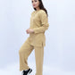 Women’s Beige Plain Co-Ord Set on a white background
