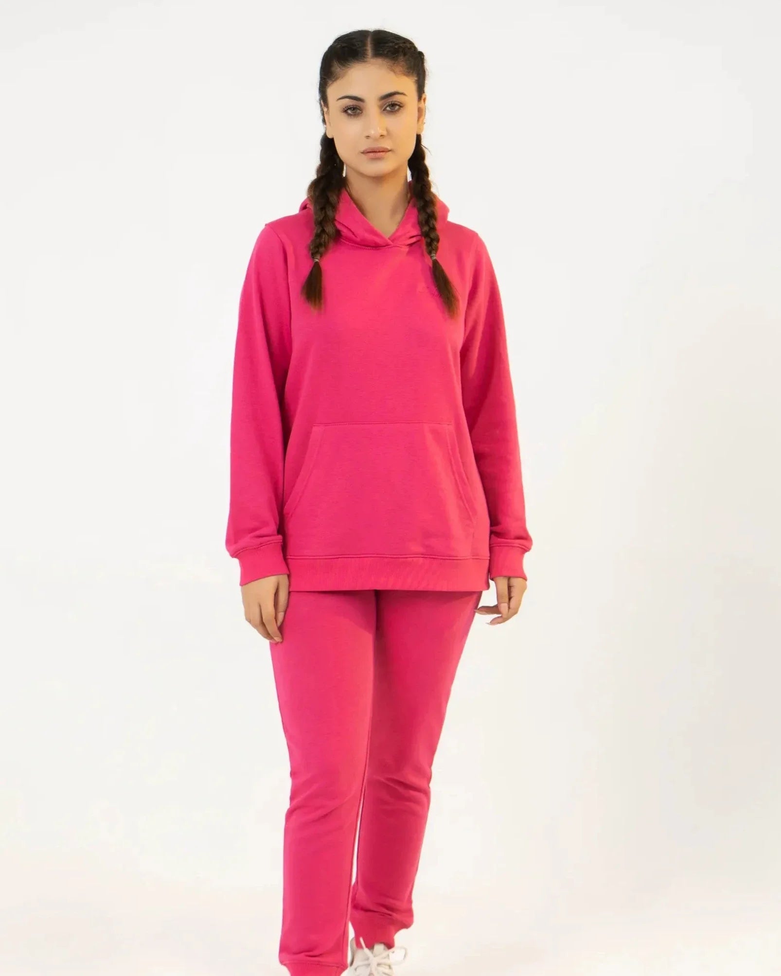 Women’s Fuchsia Pink Regular Tracksuit