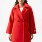 Women’s Red Long Wool Coat