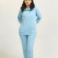 Women’s Sky Blue Regular Tracksuit on a white background
