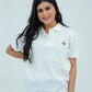 Women’s White Basic Polo Shirt