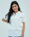 Women’s White Basic Polo Shirt