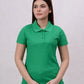 Women’s green basic premium polo shirt