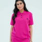 Women’s pink basic polo shirt