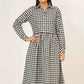 Women’s Checkered Woven Long Dress