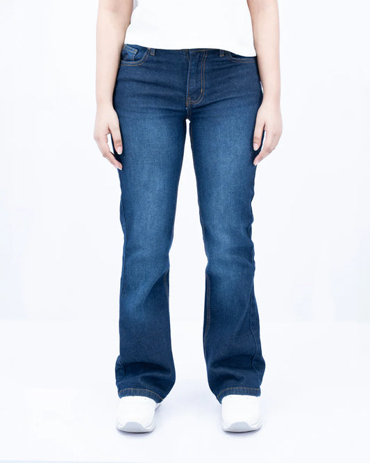 Women’s Dark Blue Flare Fit Denim Jeans