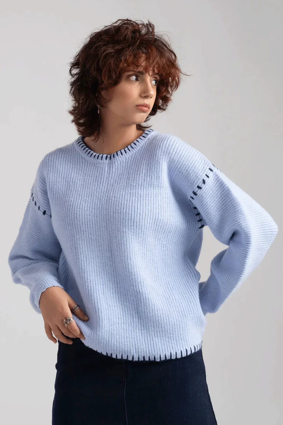 Women’s Free Size Blue Cardigan