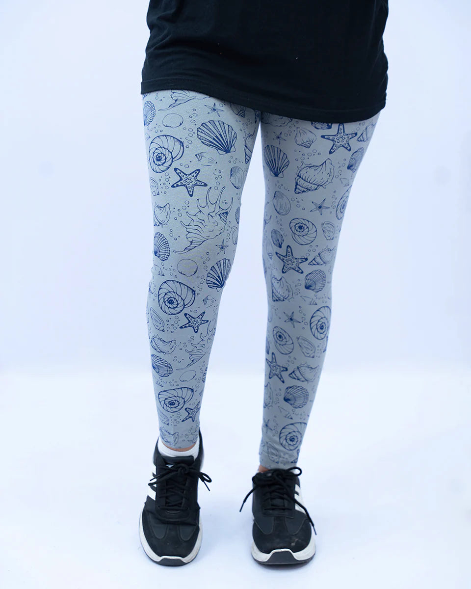 Women’s Grey Printed Leggings