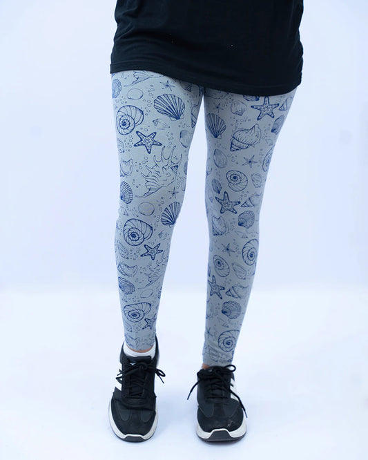 Women’s Grey Printed Leggings