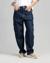 Women’s Indigo Loose Fit Cargo Denim Jeans