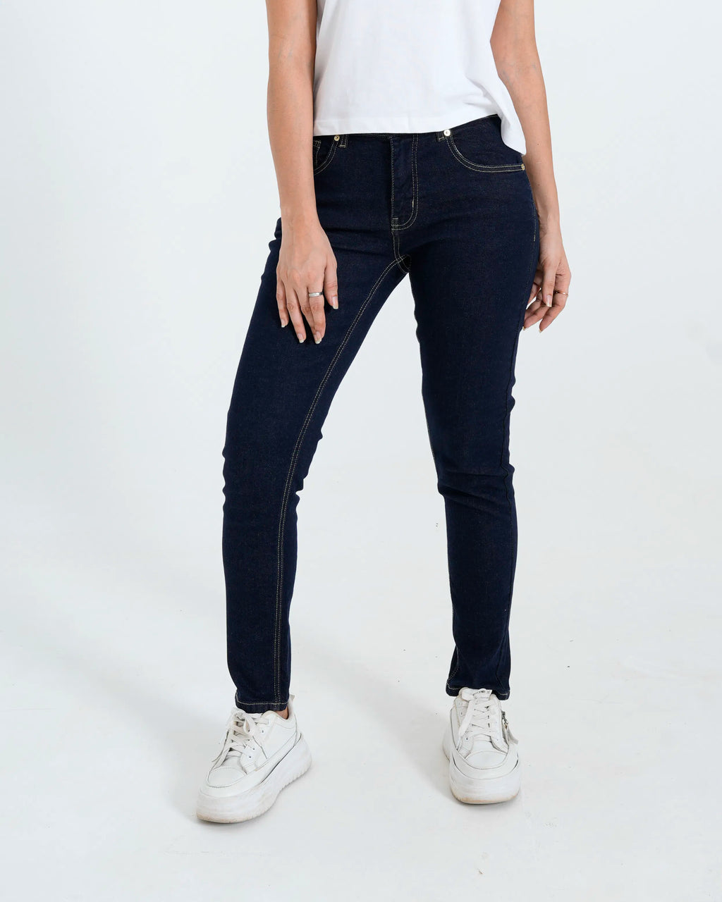 Women’s Navy Blue Slim Fit Denim Jeans