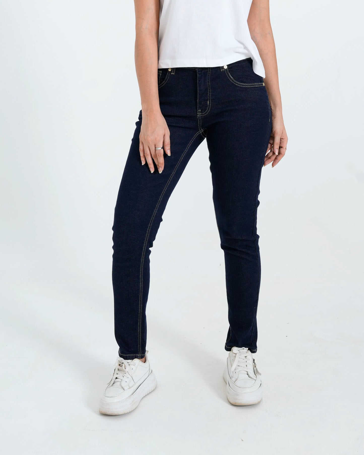Women’s Navy Blue Slim Fit Denim Jeans