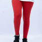 Women’s Red Plain Tights