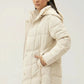 Women’s cream parachute puffer jacket