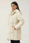 Women’s cream parachute puffer jacket