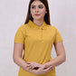 Women’s primrose yellow basic premium polo shirt