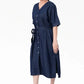 Denim  Long Dress Shirt- Indigo Blue
