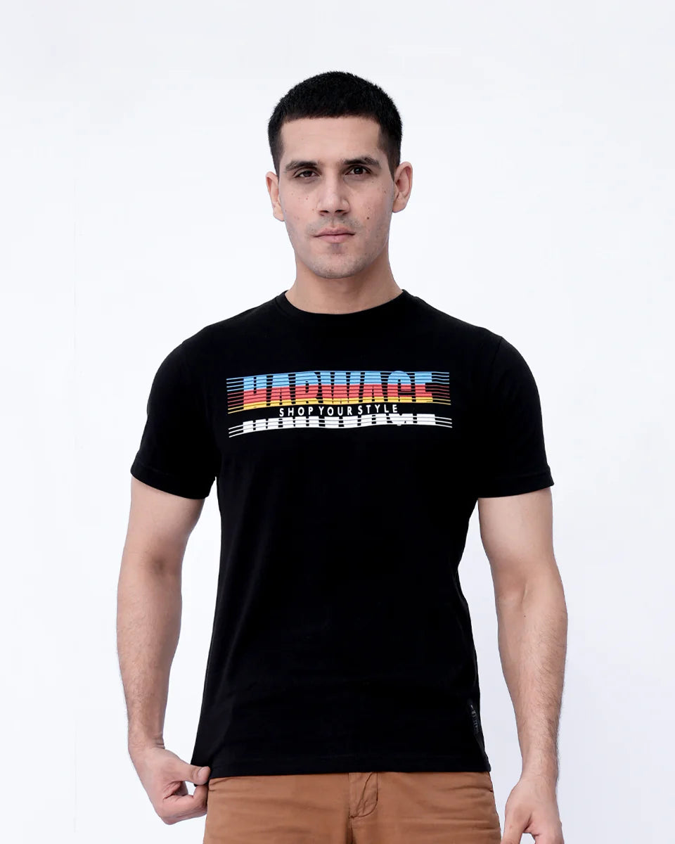 Men’s Graphic T-Shirt – Jet Black