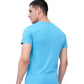 Men’s Graphic Printed T-Shirt – Cyan Blue