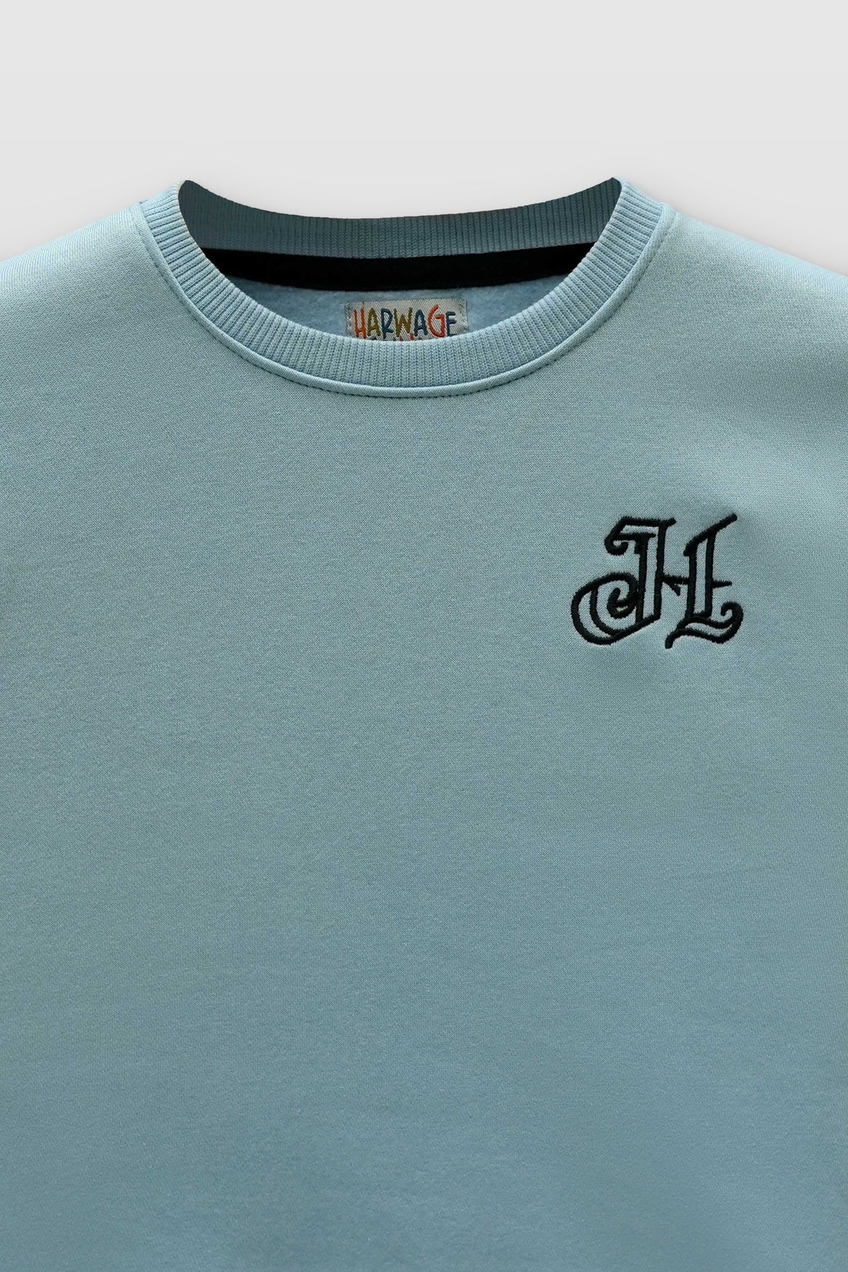 Little Boys’ Screen Print Sweatshirt - Aqua Splash