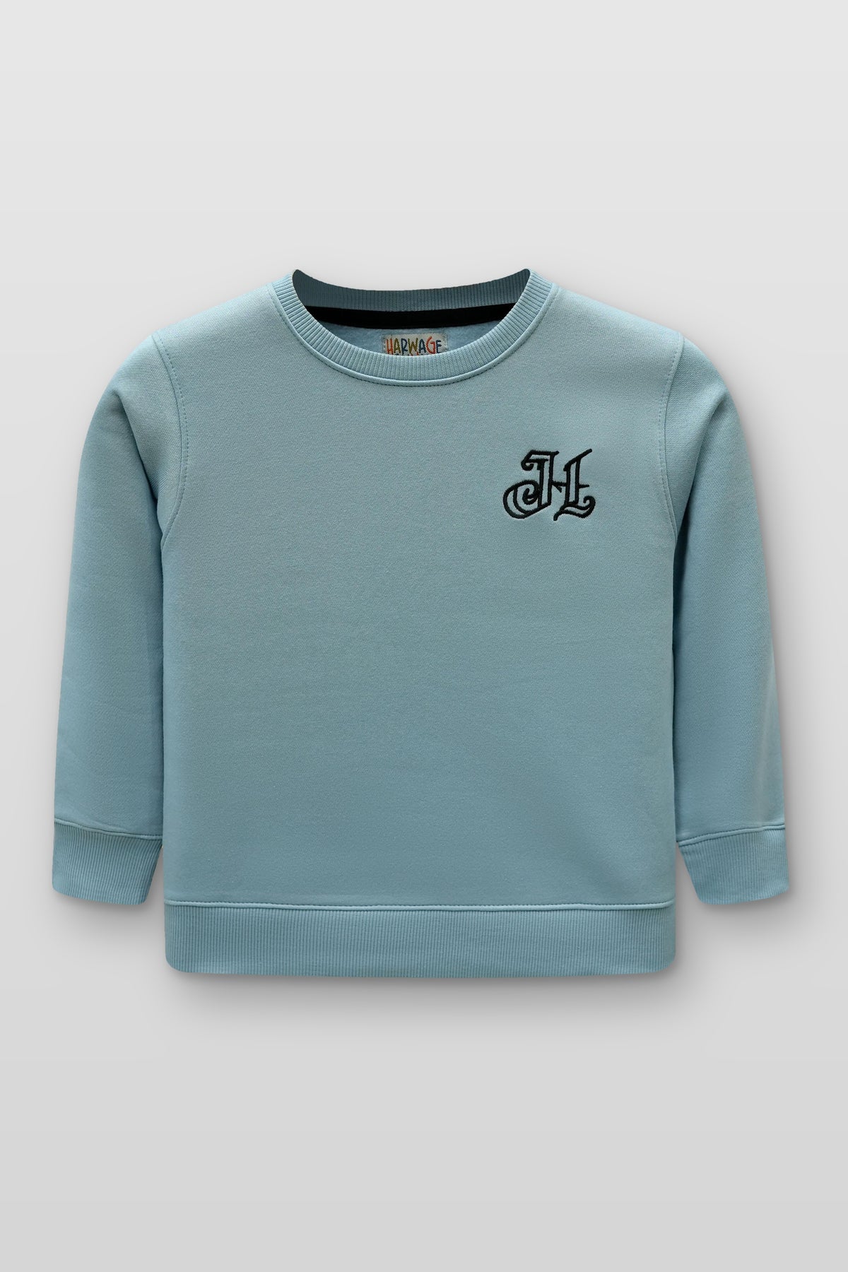 Little Boys’ Screen Print Sweatshirt - Aqua Splash