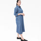Denim  Long Dress Shirt- Lt Blue