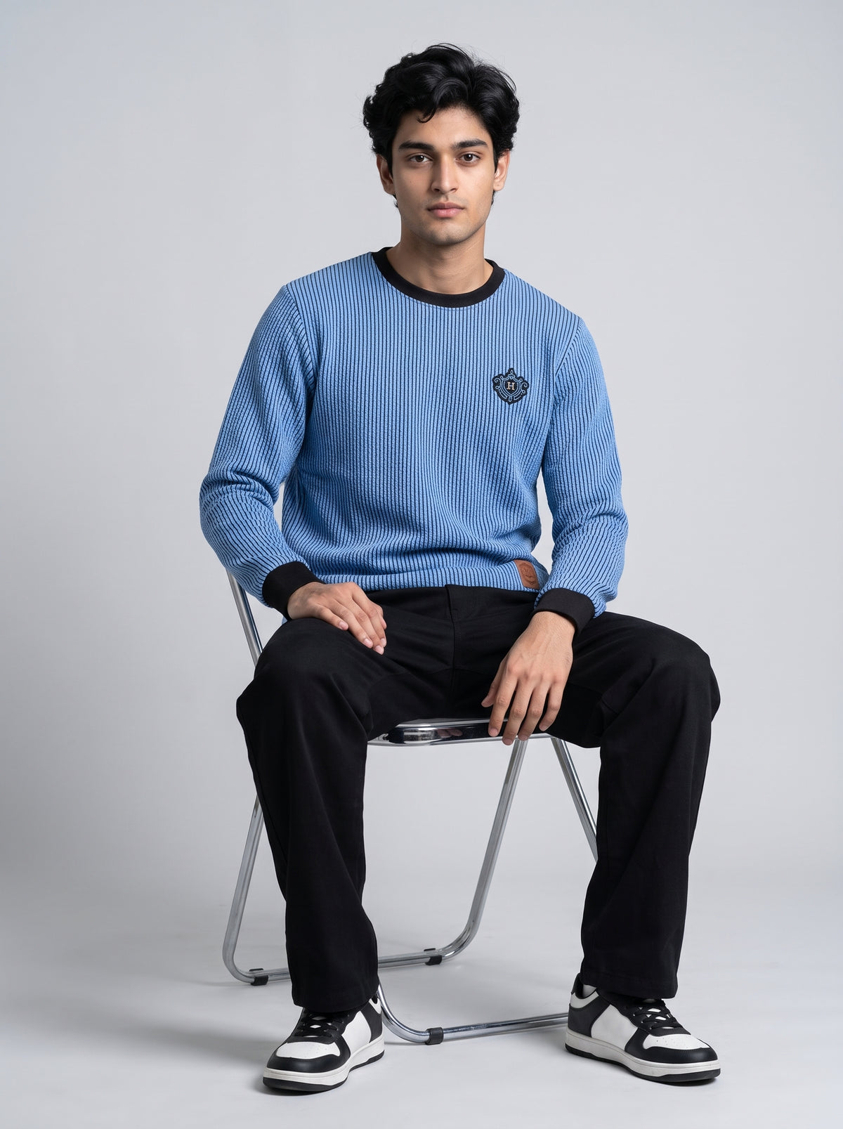 Men’s Interlock Crew-Neck Sweatshirt - Lapis Blue