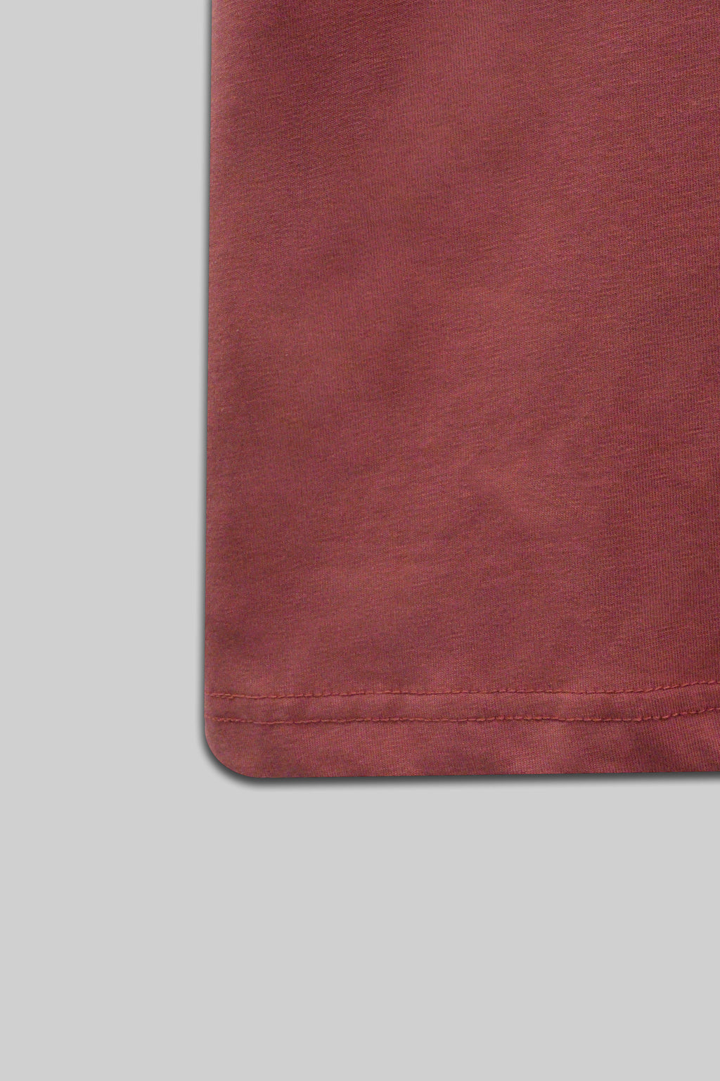Round Neck Half Sleeves T-Shirt-Barn Red