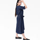 Denim  Long Dress Shirt- Indigo Blue