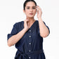 Denim  Long Dress Shirt- Indigo Blue