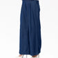Wide Leg Denim Palazzo - Mid Blue
