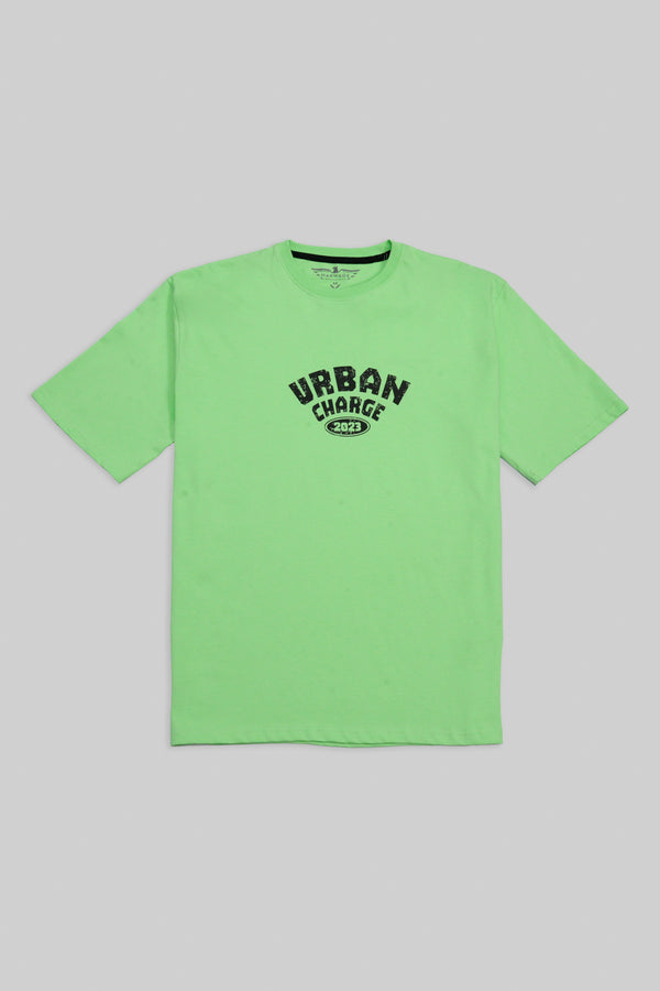 Round Neck Half Sleeves T-Shirt- Pistachio Green