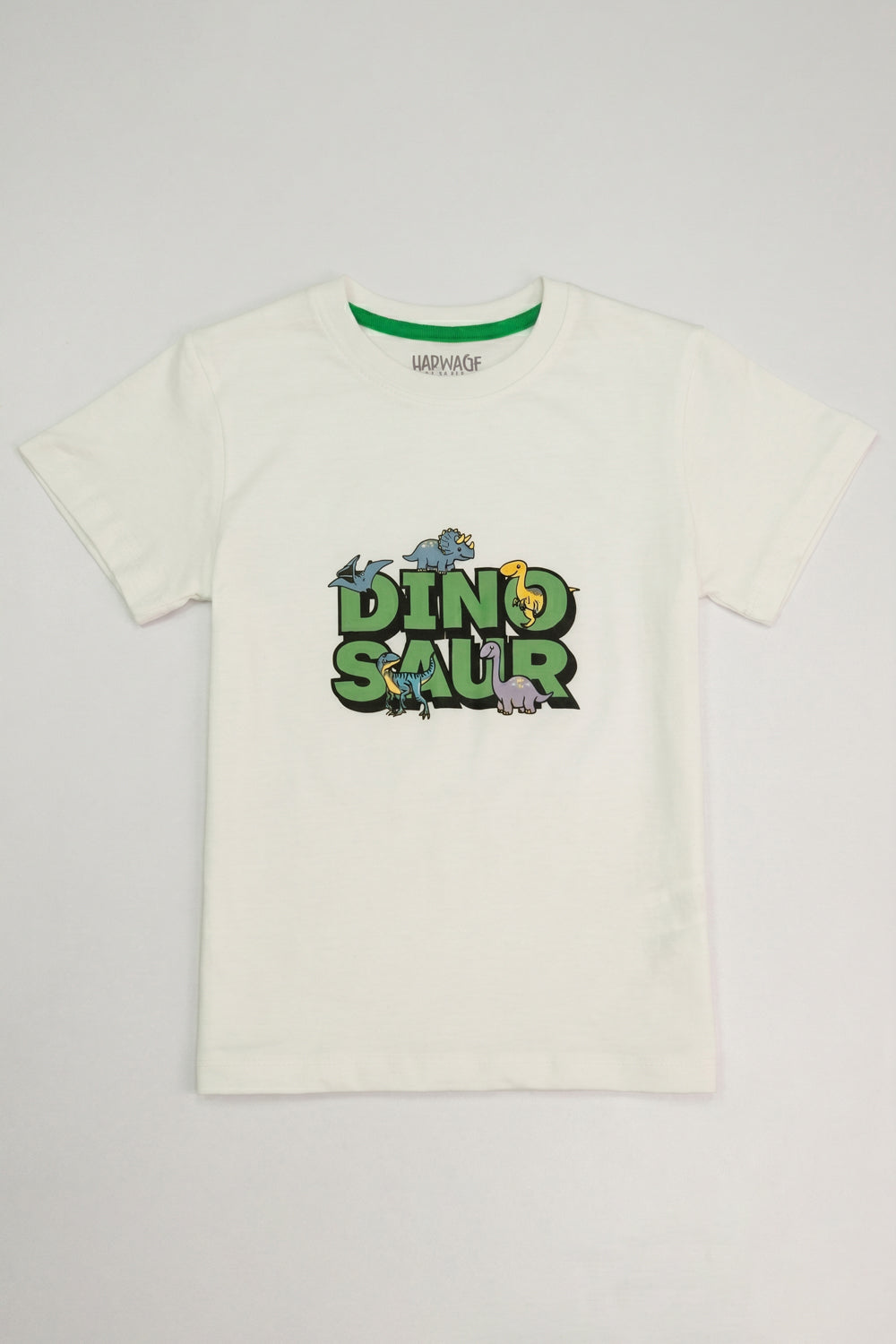 Little Kids Round Neck T-Shirt – White