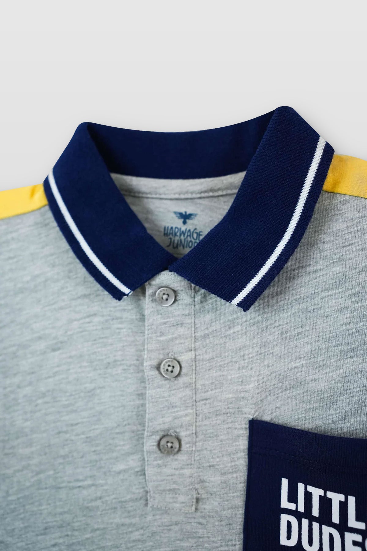 Little Boys' Jersey Polo Shirt - Haider Grey