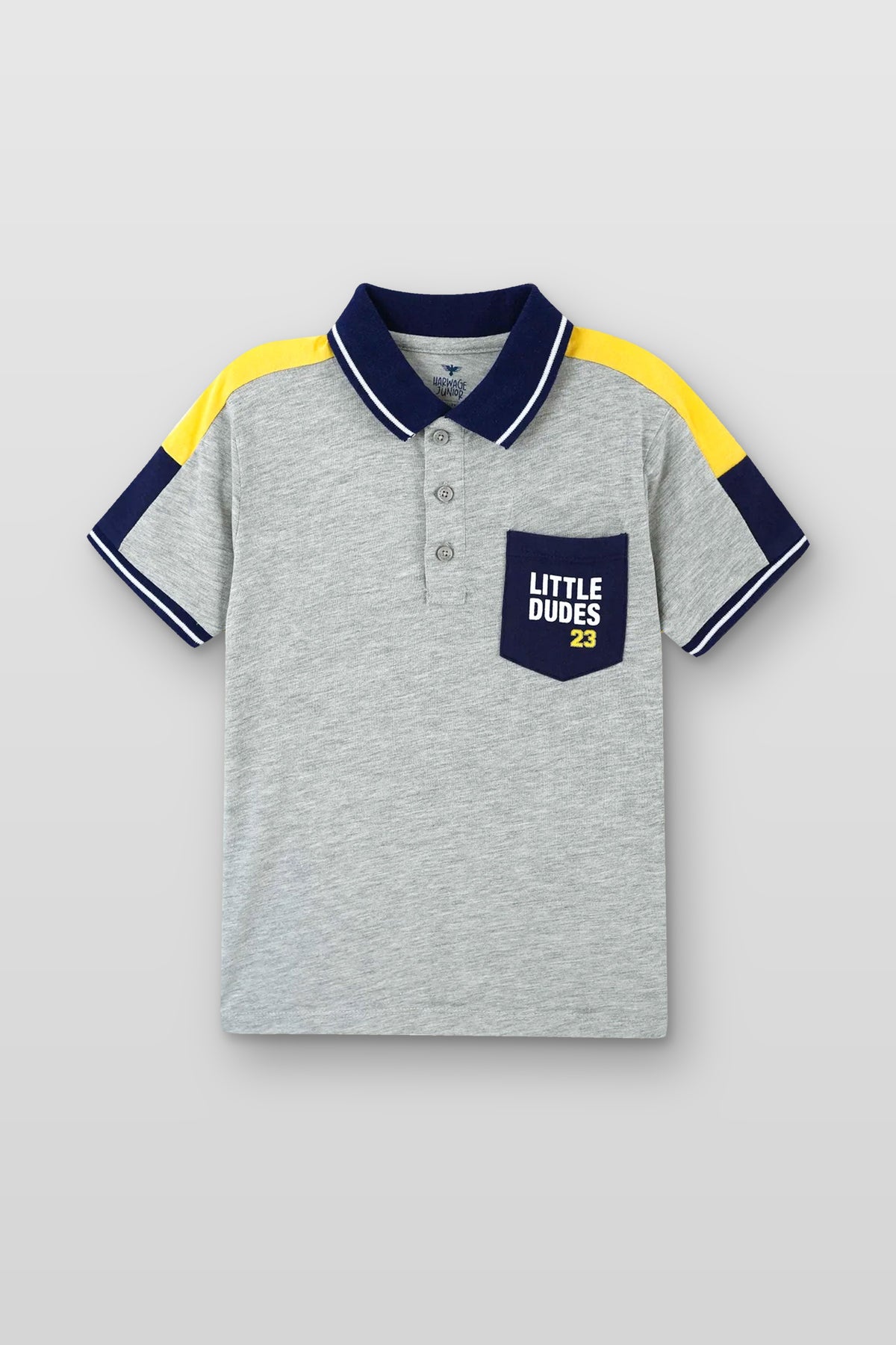 Little Boys' Jersey Polo Shirt - Haider Grey