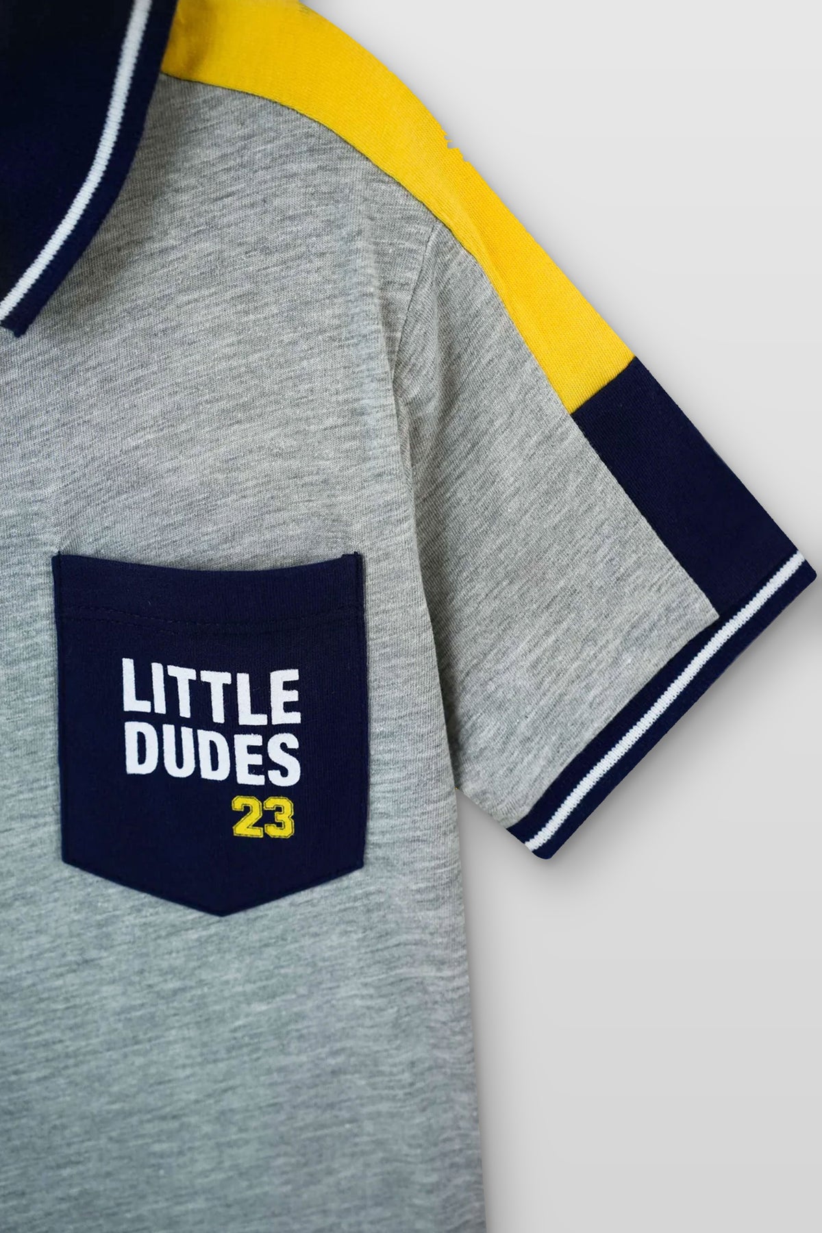 Little Boys' Jersey Polo Shirt - Haider Grey
