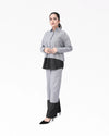 Women Denim Embellish Co-Ord Set – Grey