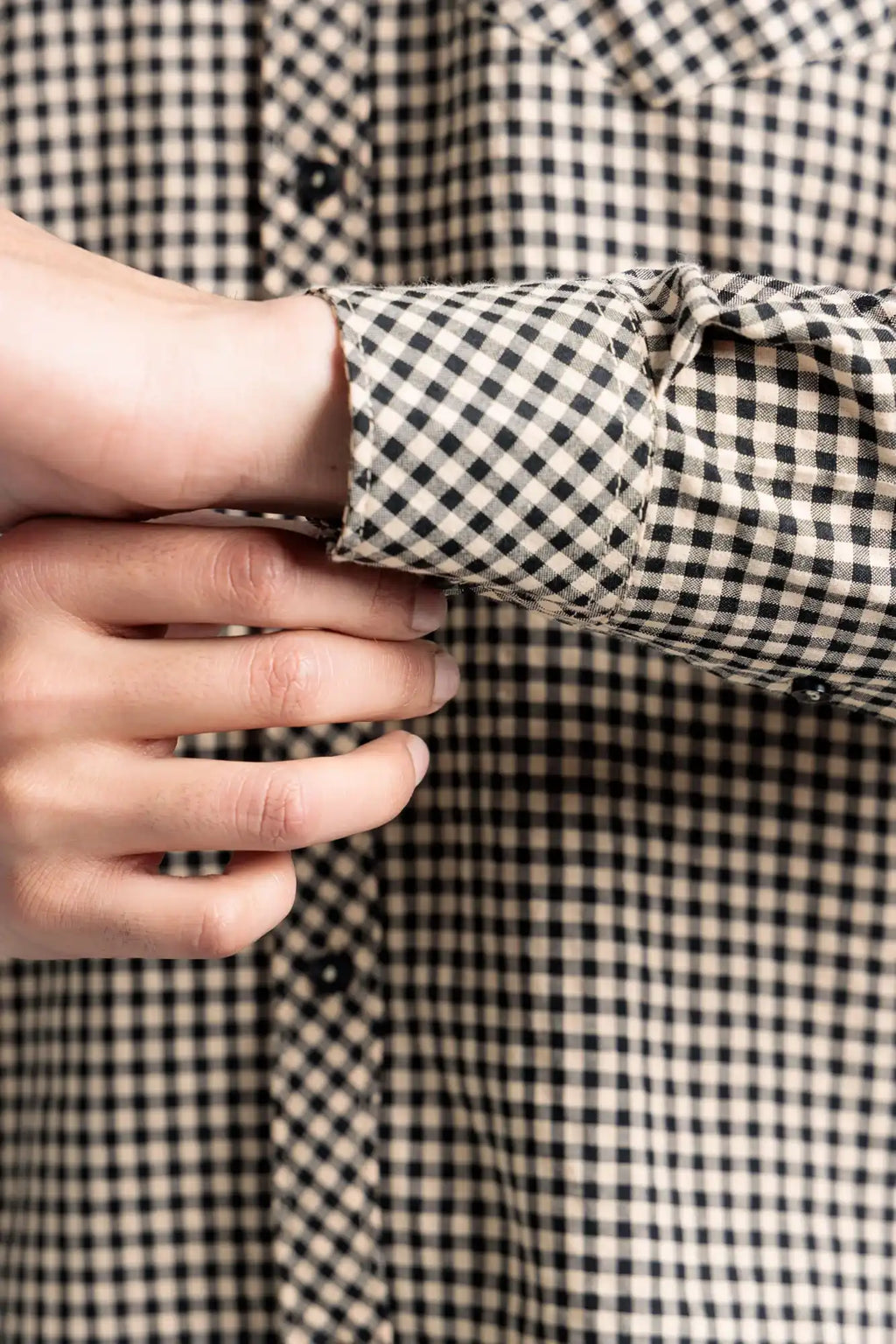 Men’s Classic Casual Shirt - Beige/Black