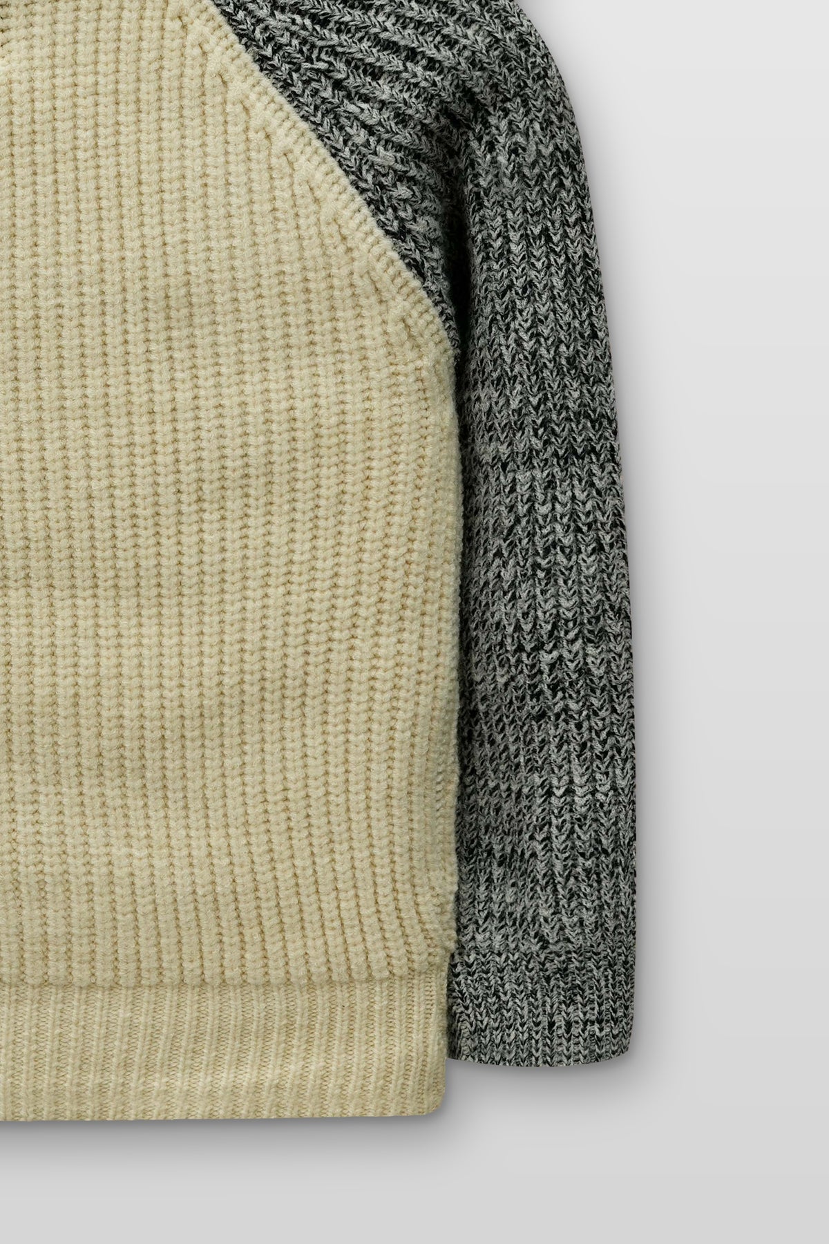 Little Boys’ R-Neck Wool Cardigan - Grey
