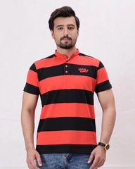 Men Stripe Polo Shirt - 6 Colors