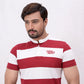Men Stripe Polo Shirt - White